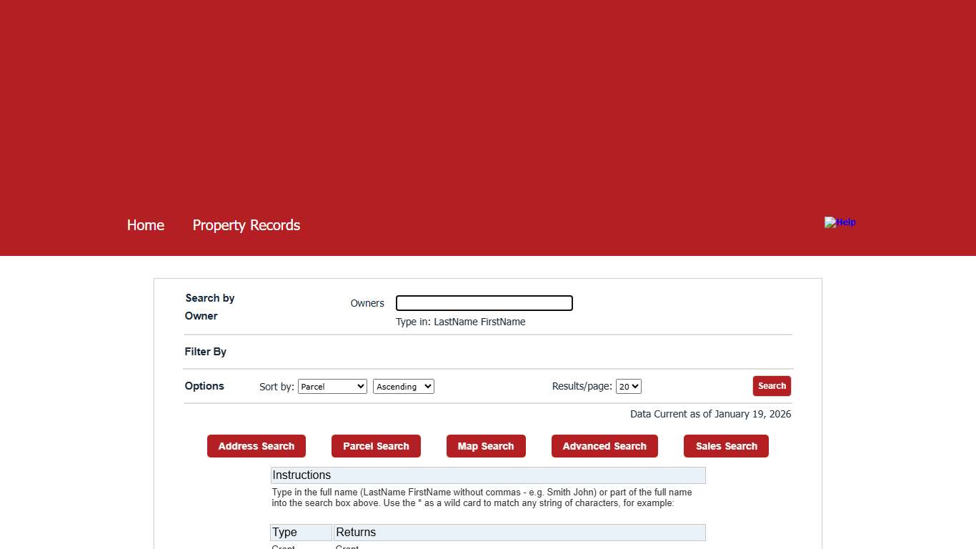 Butler County - Owner Search